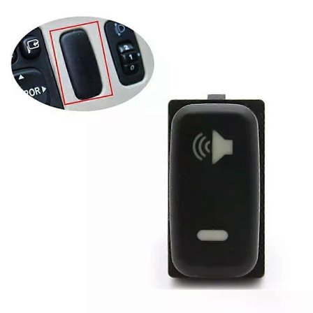 1 stk. bilhornknappbryter Batteriforsyning Rødt lysbryter med ledning for Mitsubishi Outlander Pajero V73 V93 V97 Lancer EX