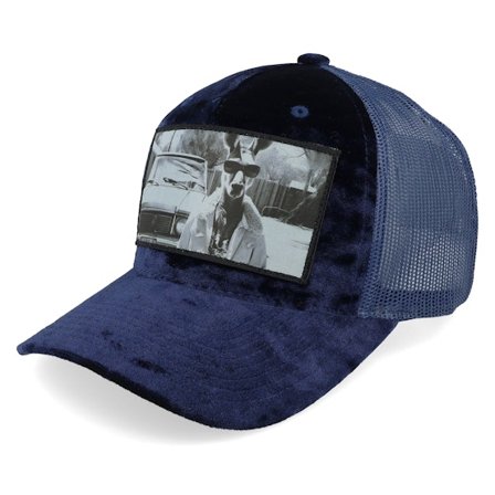 Calza Pennello - Blue - trucker - Cap - Boss Kangaroo Velvet Navy A-frame Trucker - Hatstore