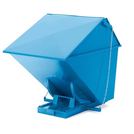Tippcontainer PILE, med lock, 1600 liter, blå