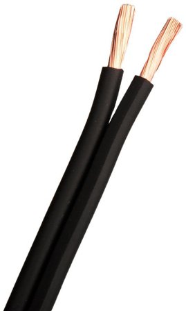 SUPRA 2000000378 Högtalarkabel 0,127 mm, syrefria kopparkardeler 2x1.6, svart, 200 m, Anslutningsdon & kablar