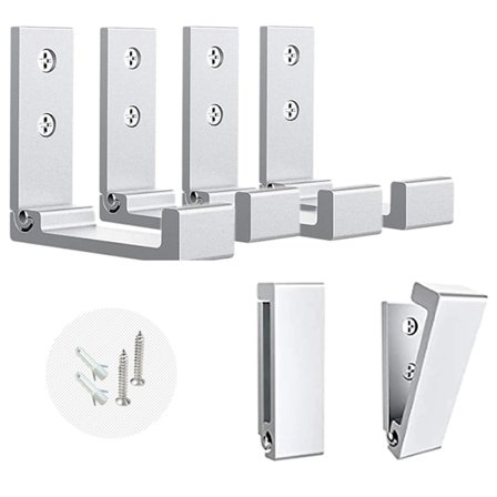 6 st Fällbara Krokar - Matt Silver - för att Hänga Rock & Väskor & Hatt