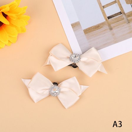 2:a Bow Shoe Clips Sko Spänne Brudsko DIY Skor Dekor Black