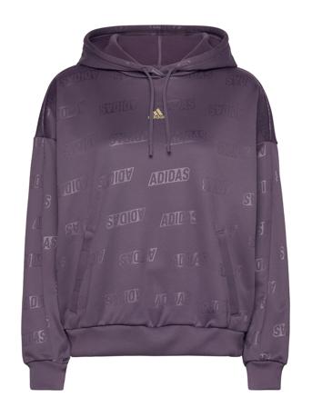 W Bluv Q4 Hd Hettegenser Genser Lilla Adidas Sportswear*Betinget Tilbud
