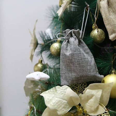 24 stk. Julegaveposer Håndverkssett med Adventsnummerklistremerker, Naturposer, Stoffposer, Gaveposer for DIY Håndverk Menn og Barn