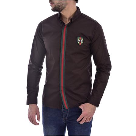 Goldenim paris, Chemise Brązowy, Mężczyzna, Rozmiar: S