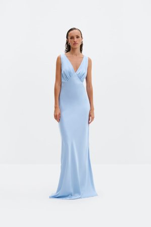 Malina - Thelma maxi dress - 46 - Dusty Blue