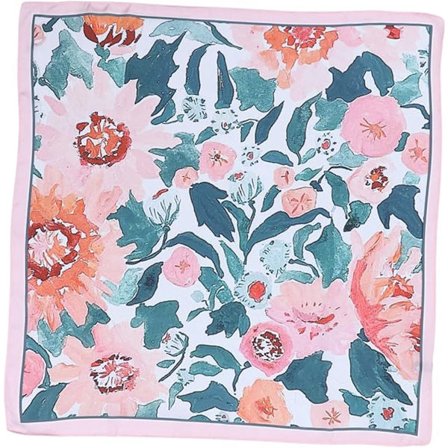 Dame 100% Mulberry Silke Skjerf, Lett Firkantet Sateng Hodeskjerf, Lite Silkehårskjerf for Soving, 53 x 53 cm