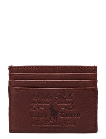 Polo Ralph Lauren Heritage Leather Card Case - Brown - ONE SIZE