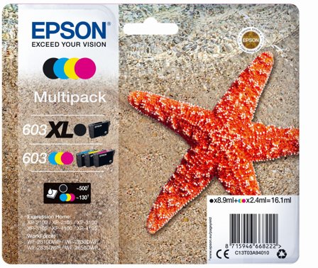 Epson 603 Multipack - 4-pack - svart, gul, cyan, magenta - original - blekkpatron