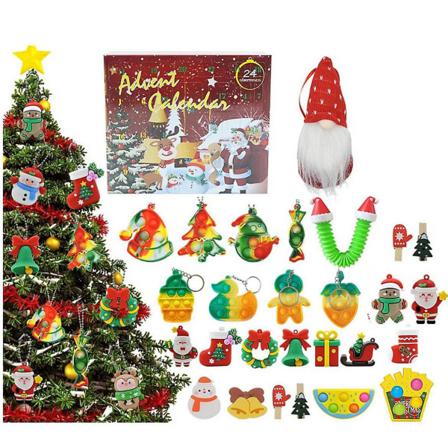 2022 Adventskalender Julhängsmycke Plyschdockor Nedräkning