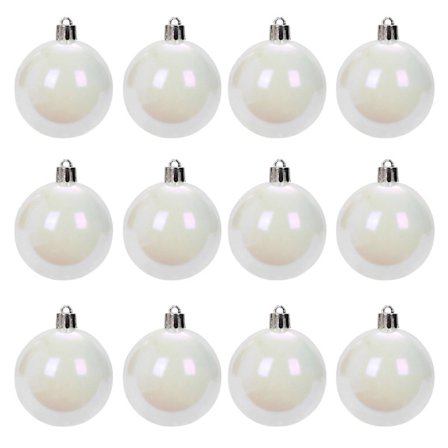 12/24/36 stk. 4 cm jule iridescent kugle klar brudsikker genanvendelig DIY ferie dekoration juletræ hængende kugle ornament vedhæng fest festival Gi