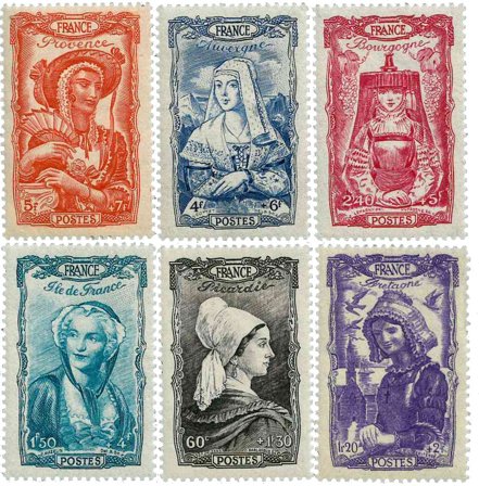 Frankrig 1943 - YT 593-598 - Postfrisk