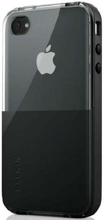 Belkin Shield Eclipse - Eske for mobiltelefon - polykarbonat - Black Pearl - for Apple iPhone 4