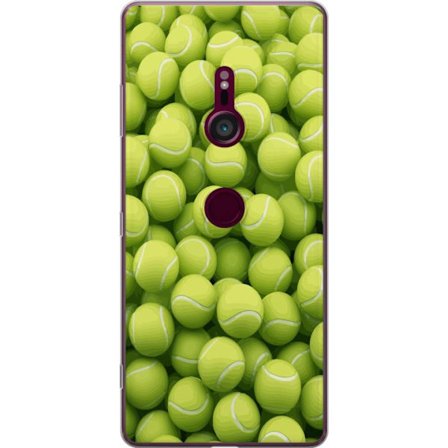 Kompatibel Mobilcover til Sony Sony Xperia XZ3 Mønster af grønne tennisbolde i høj detalje, sporty motiv med gentagende tekstur og stærke farver f