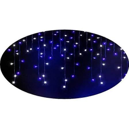 800 LED Julgransljus Istappar Vit och Blå Säsongsdekorationer