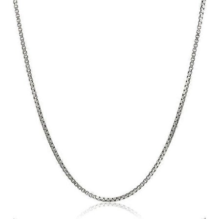 Sterling Sølv Italiensk Diamantslipt Boks Kjede Halskjede