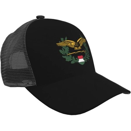 Ungarn-Ungarsk-Forsvarsstyrker-Emblem- Trucker Hat - Mesh Baseball Snapback Cap til Mænd Kvinder Udendørs BA-1081 (FMY)