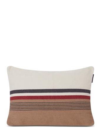 Striped Recycled Cotton Pillow Home Textiles Cushions & Blankets Cushion Covers Beige Lexington Home