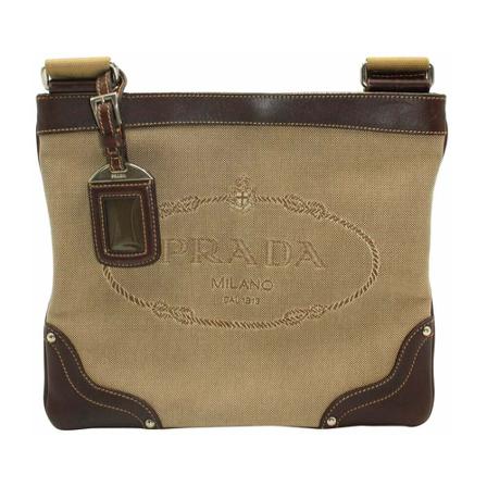 Prada Vintage, Pre-owned Shoulder Bags Bruin, Dames, Maat:ONE Size,Canvas