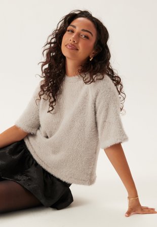 Pieces-Pcovy Ss O-neck Knit-XS