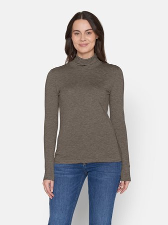 B. COPENHAGEN - Langærmet Rullekrave T-shirt - Grå