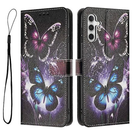YX-2501 Læder Etui Til Samsung Galaxy A26 5G A16 5G 4G Mønster Print Pung Telefon Cover med La (FMY)