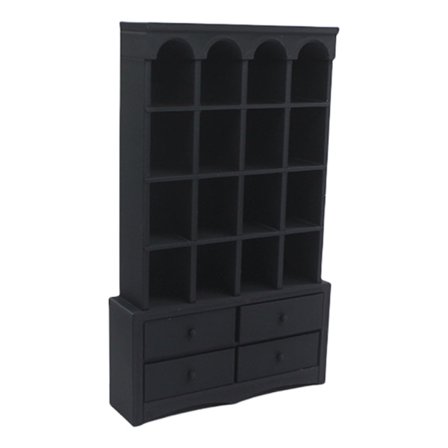 Dockskåp Bokhylla Miniatyr Förvaringsskåp Barn Pedagogisk Leksak Scen Dekorationer