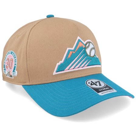 47 Brand - MLB - Beige - adjustable - Cap - Hatstore Exclusive x Colorado Rockies Sure Shot Mvp Dt Camel/Blue A-frame Adjustable - Hatstore