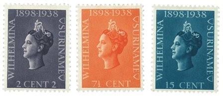 Suriname 1938 - NVPH 187/89 - Ubrugt