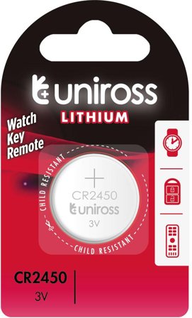 UNIROSS Lithium Button CR2450 3V - BL1