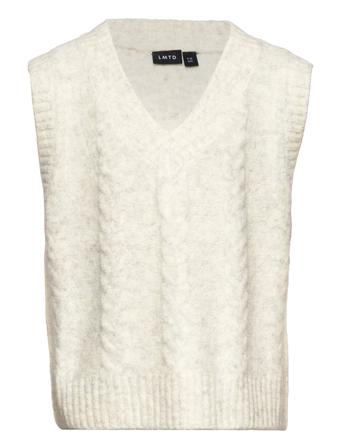 Nlfnobel Ls Crop Knit Vest Liivi Valkoinen LMTD
