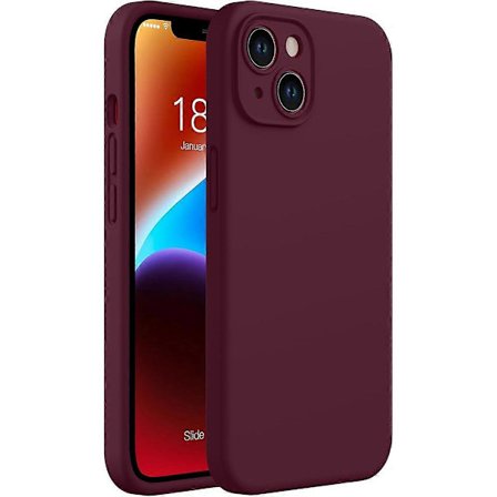 Silikonecover i militærkvalitet til iPhone 14, Rød[D]