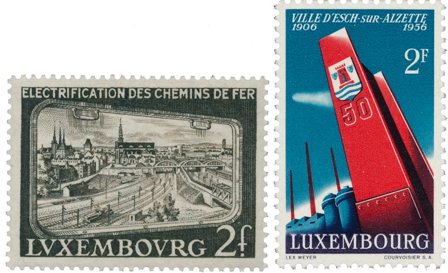 Luxembourg 1956 - MICHEL 551 + 558 - Postfrisk