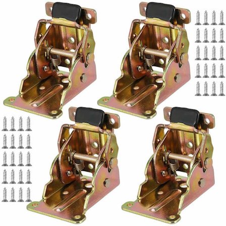 Vikbar bordsben i järn med gångjärn - hopfällbart bord och stolsförlängning - hopfällbart självlåsande gångjärn