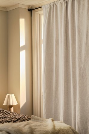 Jotex - Mørkleggingsgardin Lin 1-lengde Naturhvit - MELANIE - Kjøp Lingardiner hos Jotex