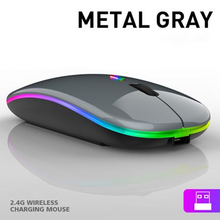 LED trådlös mus Uppladdningsbar Slim Silent Mouse 2.4G - high quality