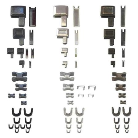 Glidelås Reparasjonssett Innsettingsstift Glidelåser Bunn Glidelåser Stopper Metall Glidelåser Hodeskyvere Holder For Klesreparasjon