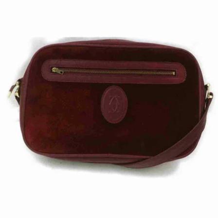 Cartier Vintage, Pre-owned Canvas shoulder-bags Rood, Dames, Maat:ONE Size,suede