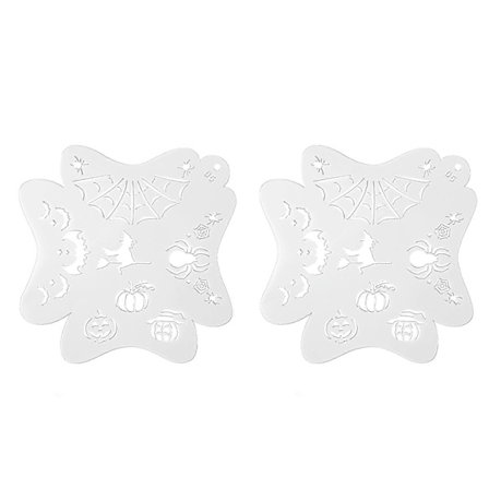 Face Painting Stencils for Kids Hollow Body Painting Templates for Halloween and Holiday Makeup 2 Pcs