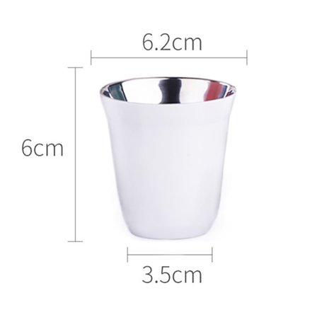 80 ml kaksiseinäinen ruostumattomasta teräksestä valmistettu eristävä kahvikuppi