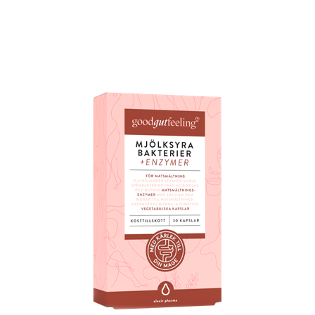Elexir Pharma Good Gut Feeling Mjölksyrabakterier + Enzymer 30 kapslar