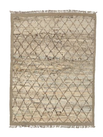 Hand Knotted Berber Style Rug 178X240 Wool Orange/Brown
