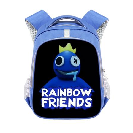 Rainbow Friends barns vattentät ryggsäck med stor kapacitet, belastningsreducerande skolväska A