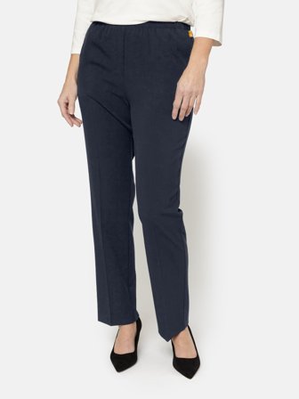 Brandtex - Anna Bukser - Navy - Regular Fit / Elastik i Taljen