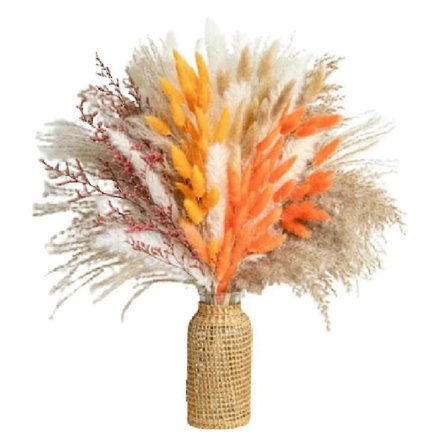 Høstdekor Pampasgress 100 stk Bukett Hjemmeinnredning Langvarig Tørkede Blomster Bukett Rør Kaninhale