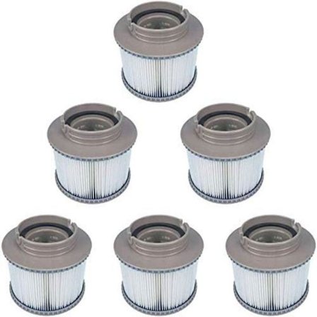 6 stk Filter for MSpa FD2089 Oppblåsbar Pool, Erstatningspatroner for HEPA-filter Varme Bad, Oppblåsbare Bassenger Hjemme, Strand