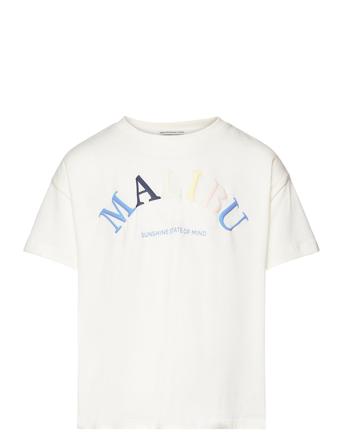 Over D Printed T-Shirt Tops T-Kortærmet Skjorte White Tom Tailor