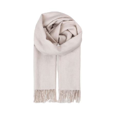 Becksöndergaard Ullscarf med fransar Accessoarer Dam Vit 50 x 220 cm