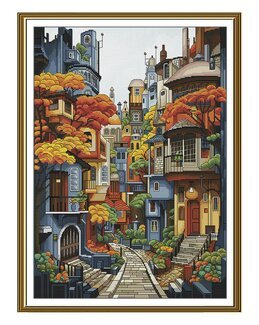 Stickpackung Herbst in der Stadt