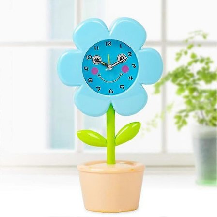 Høykvalitets Kreativ Vekkerklokke Stereo Digital Mute Blomster Vekkerklokke for Soverom